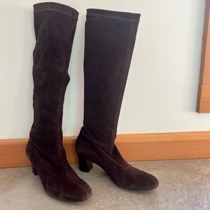 Roberts Clergerie Stretch tall brown boots 7 1/2